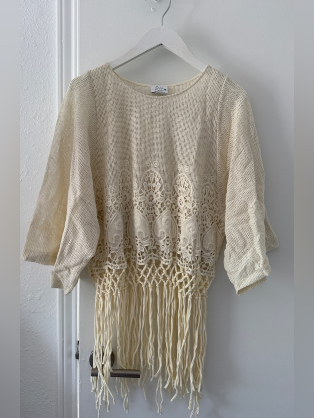 Zara Crochet Fringe Top - Picture 1 of 2